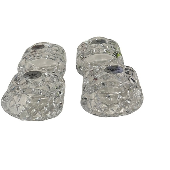 Gorham, King Edward, cut crystal, oval napkin rings, made in Germany (4) - Picture 1 of 5